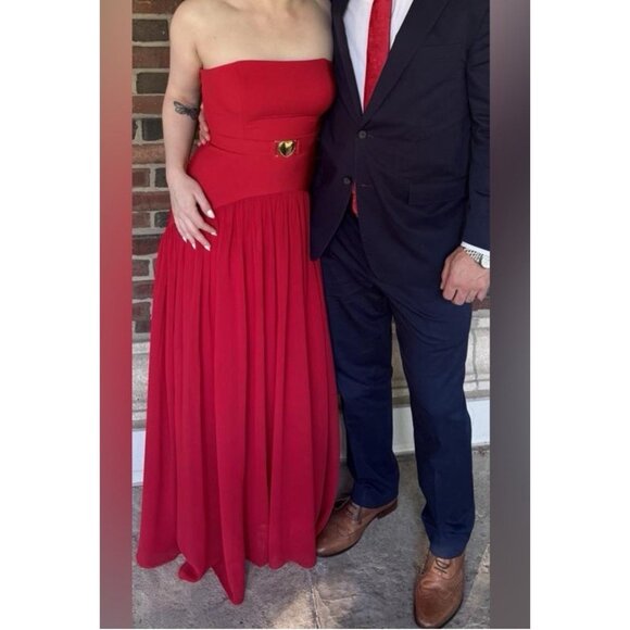 NWT Size 8 - Hutch Red Strapless Drop-Waist Maxi Dress (NWT US$ 238) - Picture 8 of 16